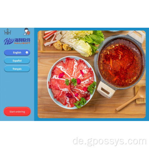 Bestellsystem für dauerhafte Nutzung Restaurant Tablet